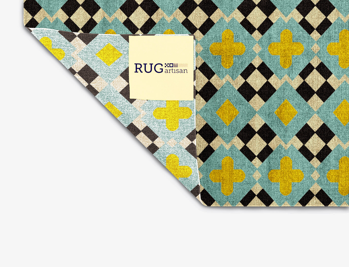 Plus Geometric Rectangle Flatweave Bamboo Silk Custom Rug by Rug Artisan