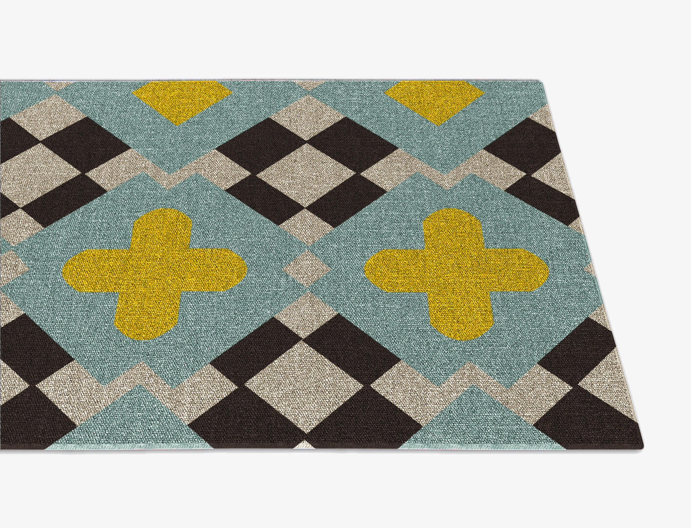 Plus Geometric Runner Flatweave New Zealand Wool Custom Rug by Rug Artisan