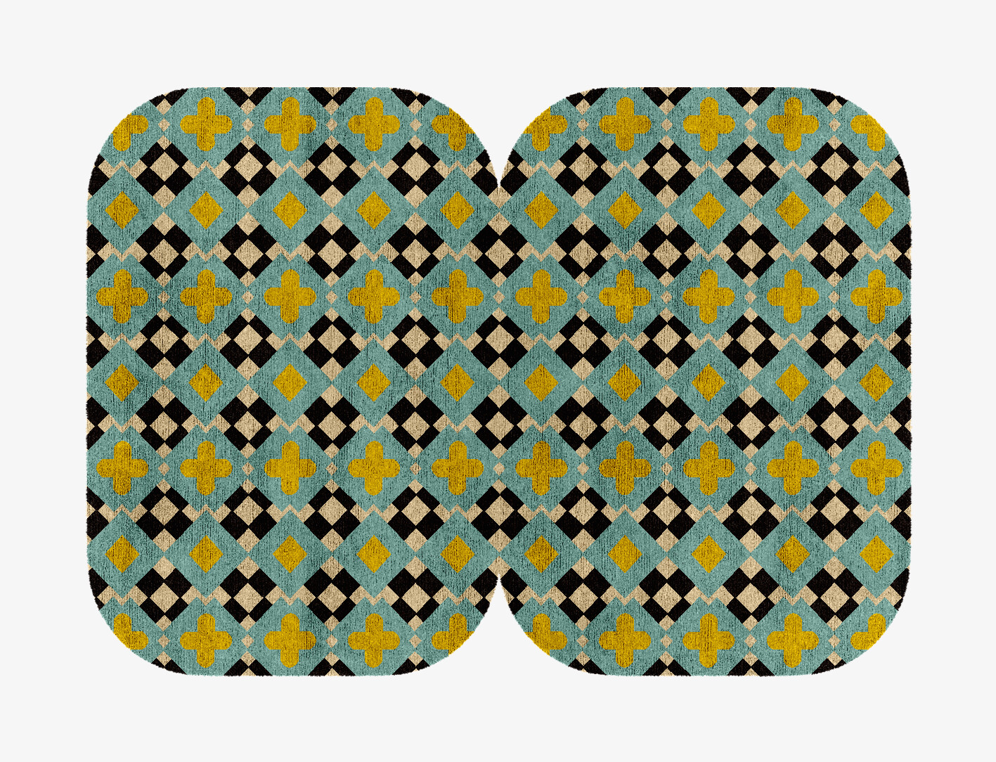 Plus Geometric Eight Hand Knotted Bamboo Silk Custom Rug by Rug Artisan