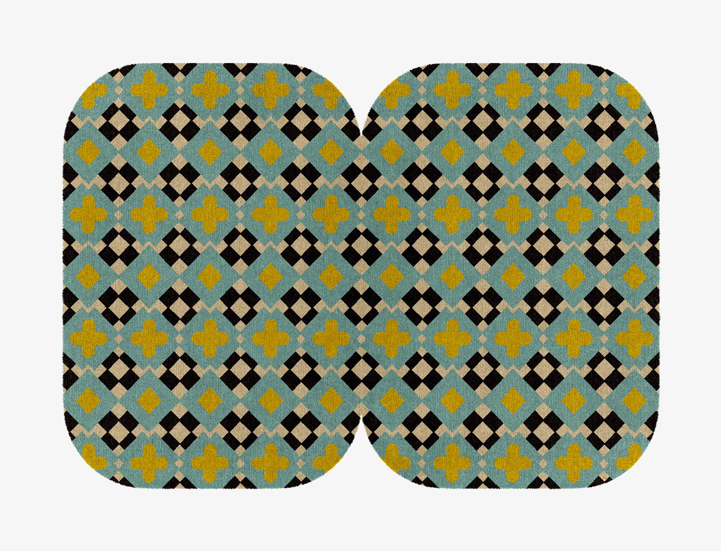 Plus Geometric Eight Hand Knotted Tibetan Wool Custom Rug by Rug Artisan