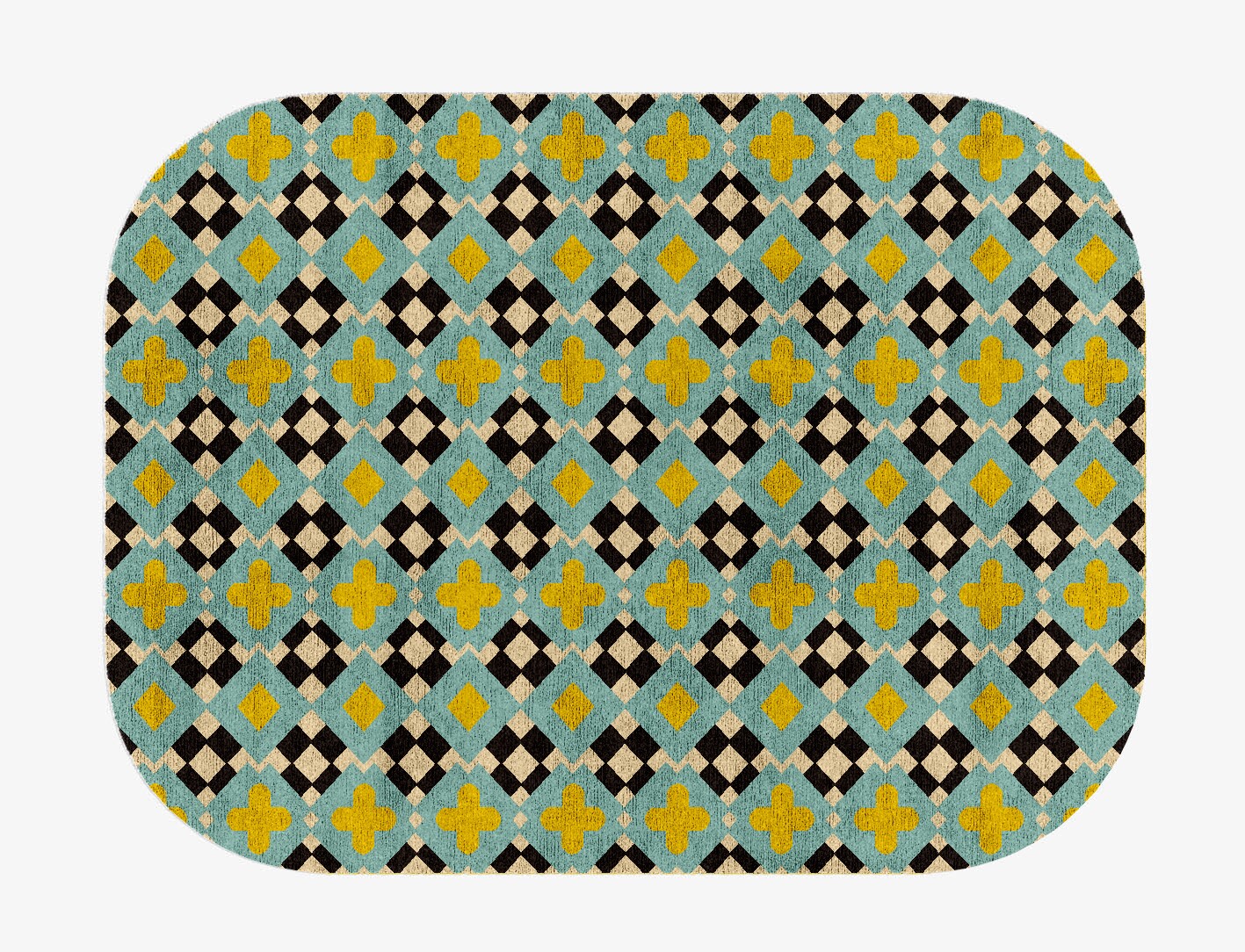 Plus Geometric Oblong Hand Knotted Bamboo Silk Custom Rug by Rug Artisan