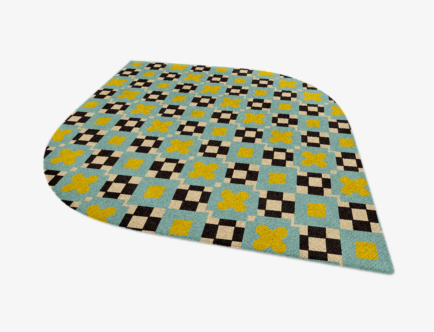 Plus Geometric Ogee Hand Knotted Tibetan Wool Custom Rug by Rug Artisan