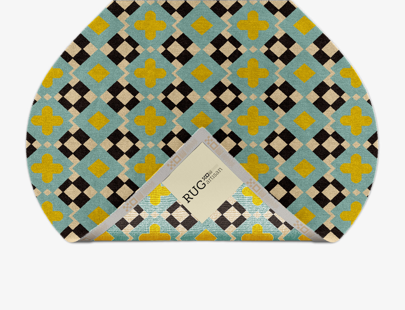 Plus Geometric Ogee Hand Knotted Tibetan Wool Custom Rug by Rug Artisan