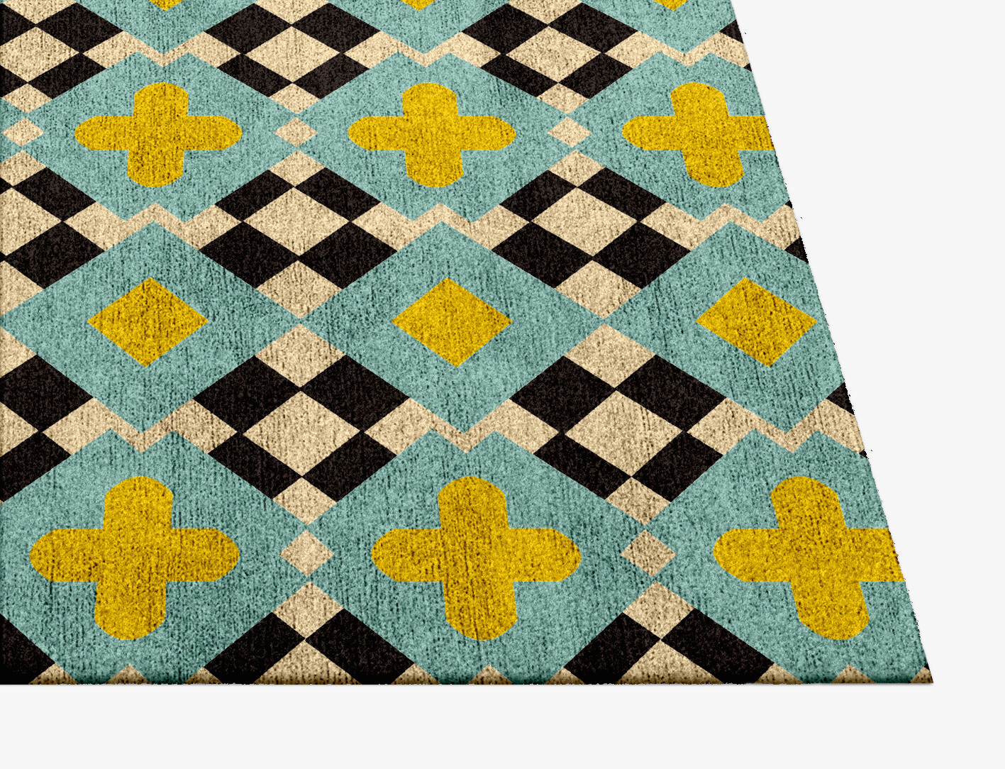 Plus Geometric Square Hand Knotted Bamboo Silk Custom Rug by Rug Artisan