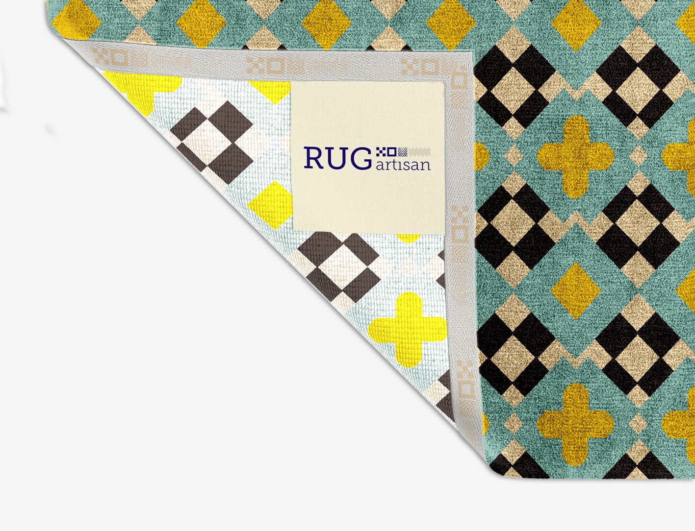 Plus Geometric Square Hand Knotted Bamboo Silk Custom Rug by Rug Artisan