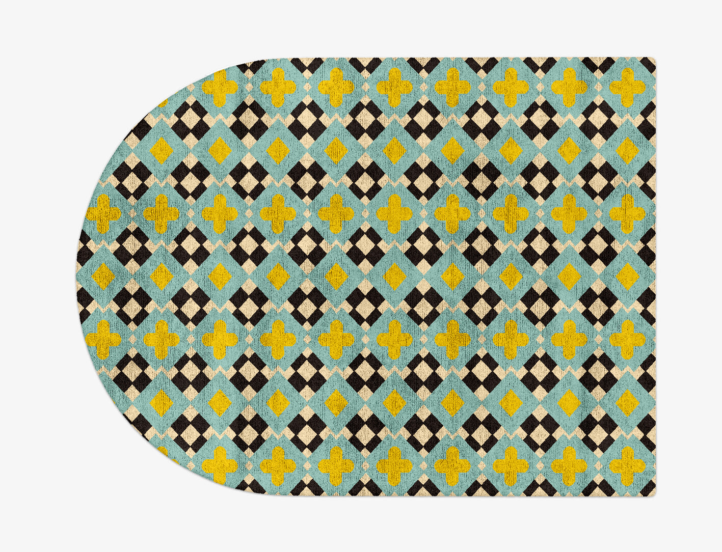 Plus Geometric Arch Hand Tufted Bamboo Silk Custom Rug by Rug Artisan