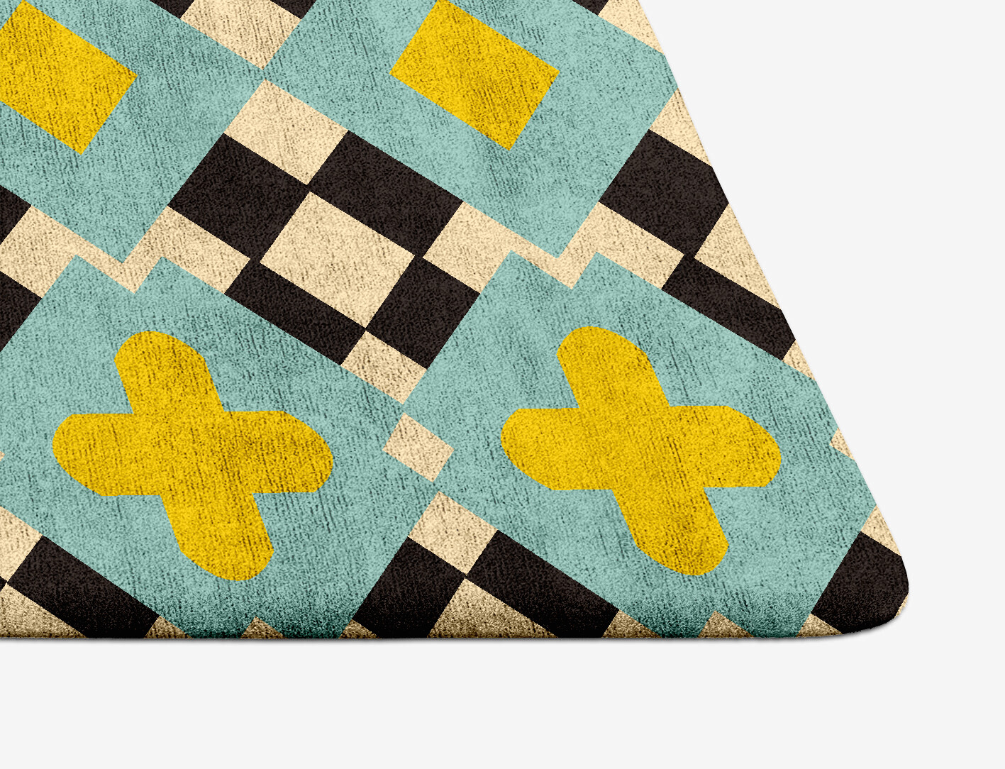 Plus Geometric Arch Hand Tufted Bamboo Silk Custom Rug by Rug Artisan