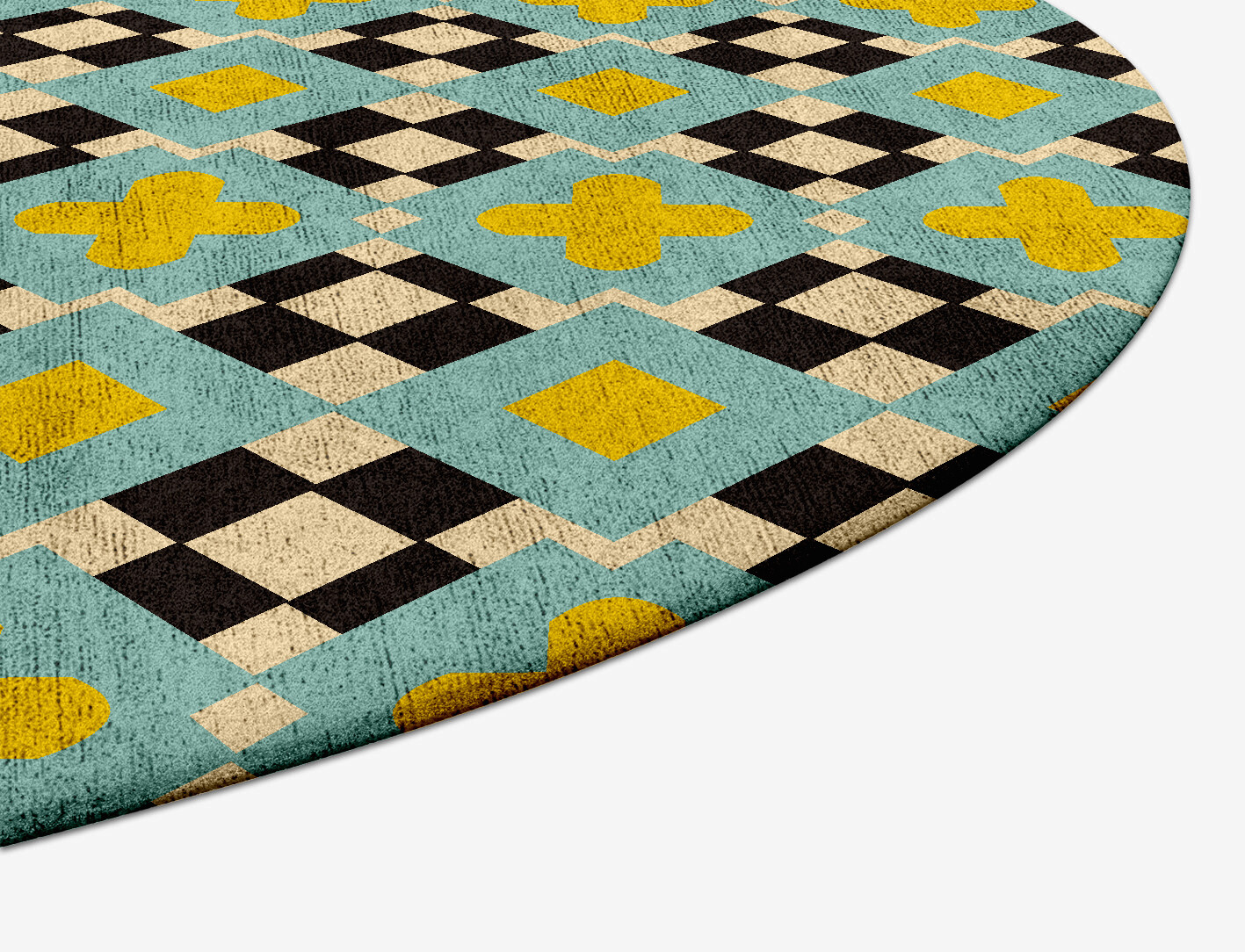 Plus Geometric Capsule Hand Tufted Bamboo Silk Custom Rug by Rug Artisan