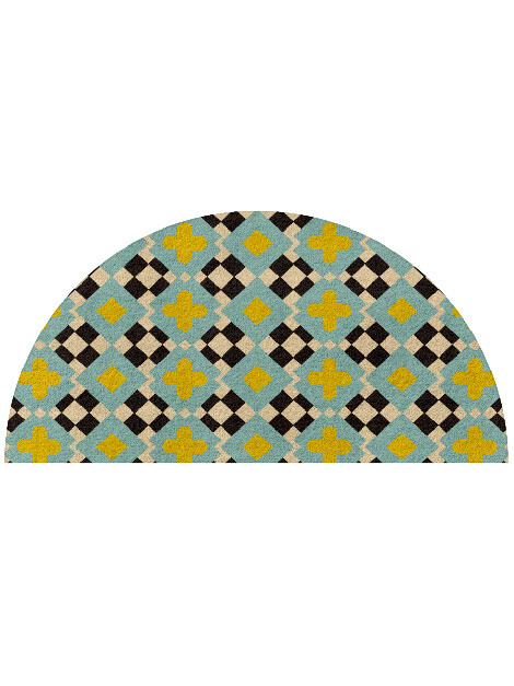 Plus Geometric Halfmoon Hand Tufted Pure Wool Custom Rug by Rug Artisan