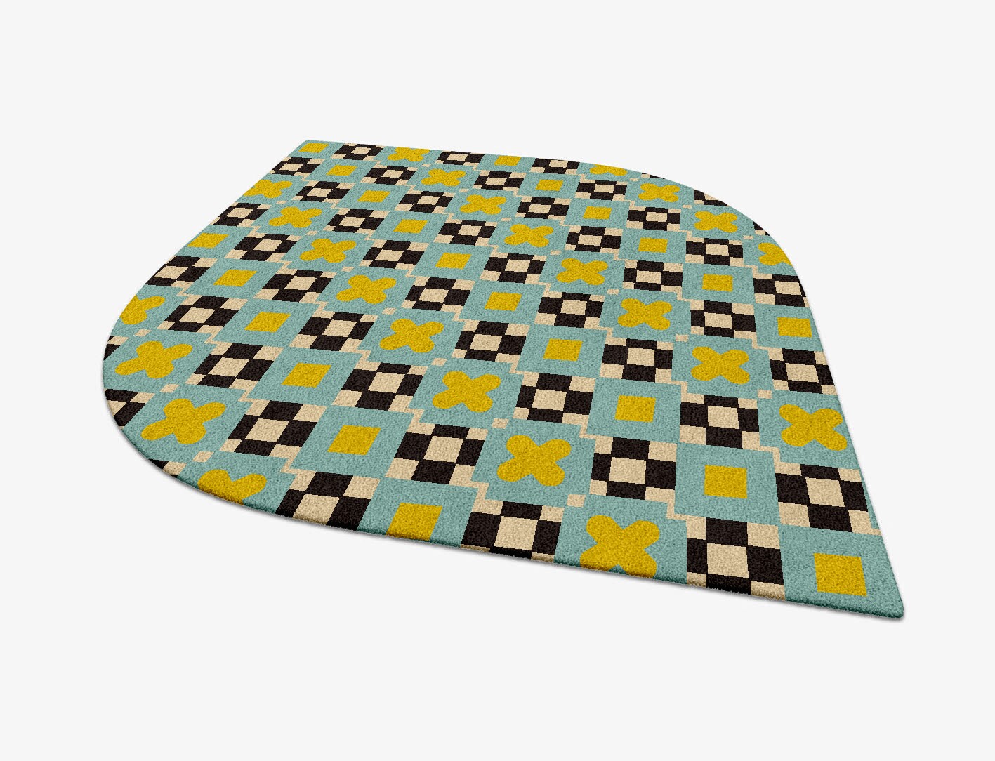 Plus Geometric Ogee Hand Tufted Pure Wool Custom Rug by Rug Artisan
