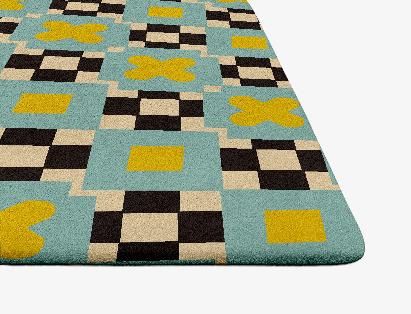 Plus Geometric Ogee Hand Tufted Pure Wool Custom Rug by Rug Artisan