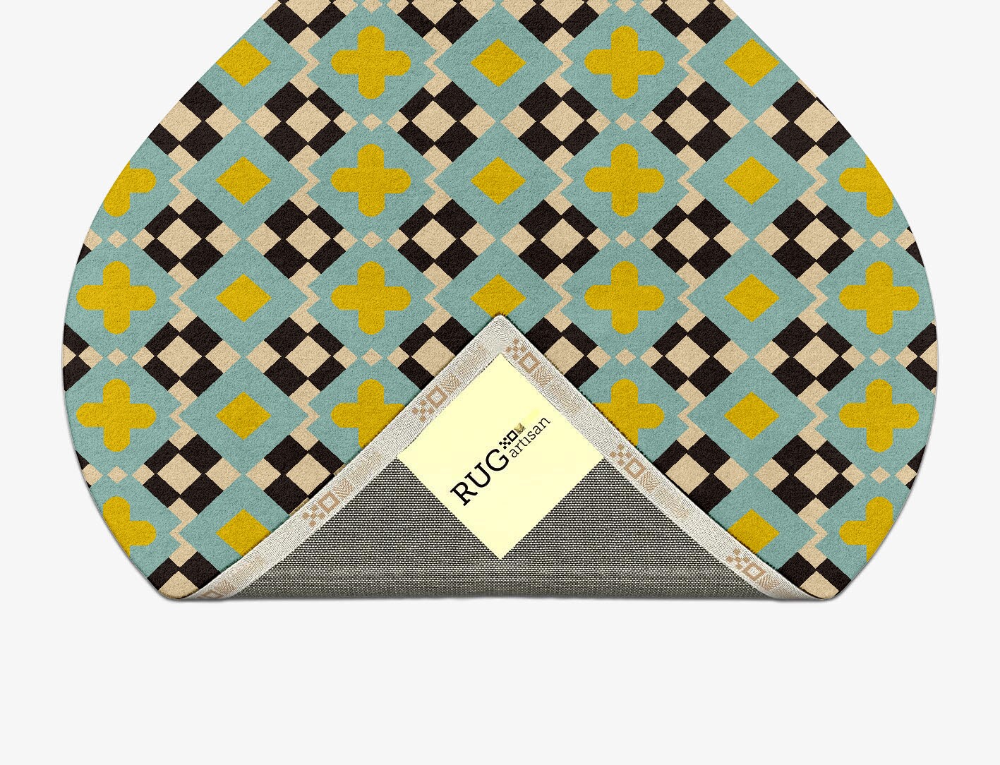 Plus Geometric Ogee Hand Tufted Pure Wool Custom Rug by Rug Artisan