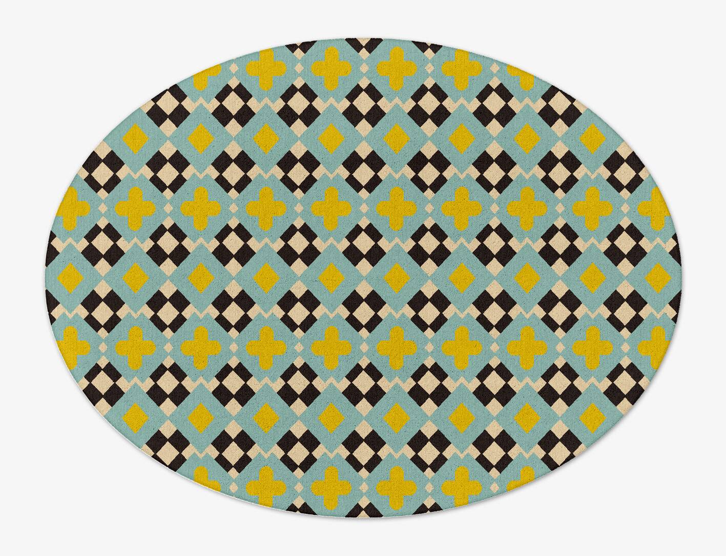 Plus Geometric Oval Hand Tufted Pure Wool Custom Rug by Rug Artisan