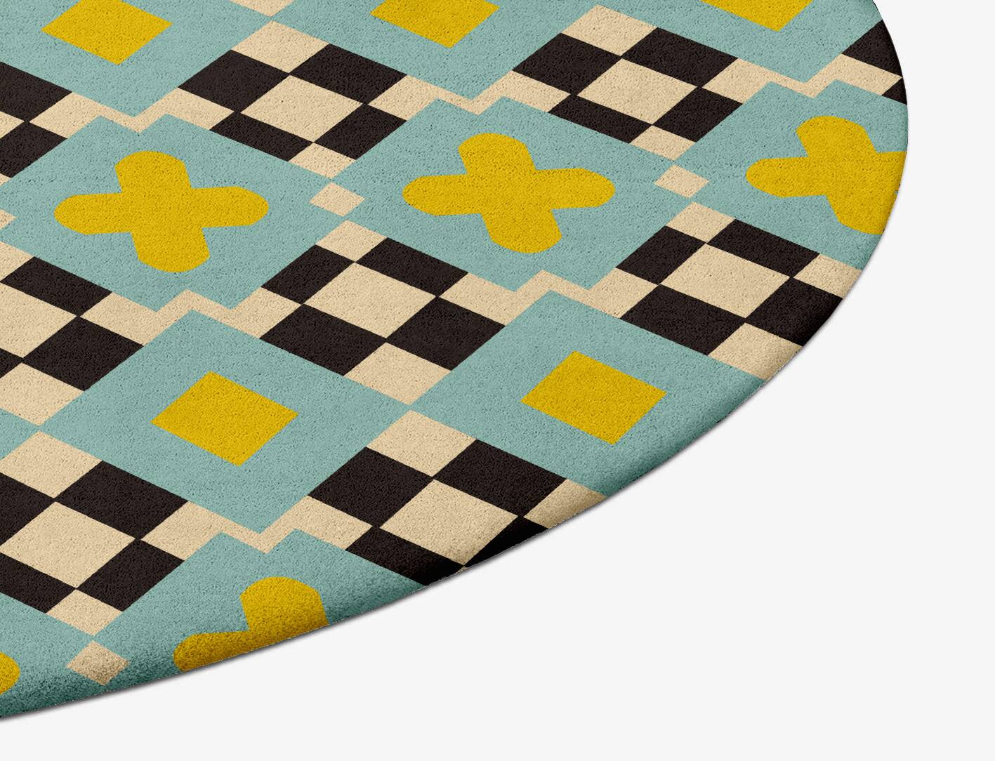 Plus Geometric Oval Hand Tufted Pure Wool Custom Rug by Rug Artisan