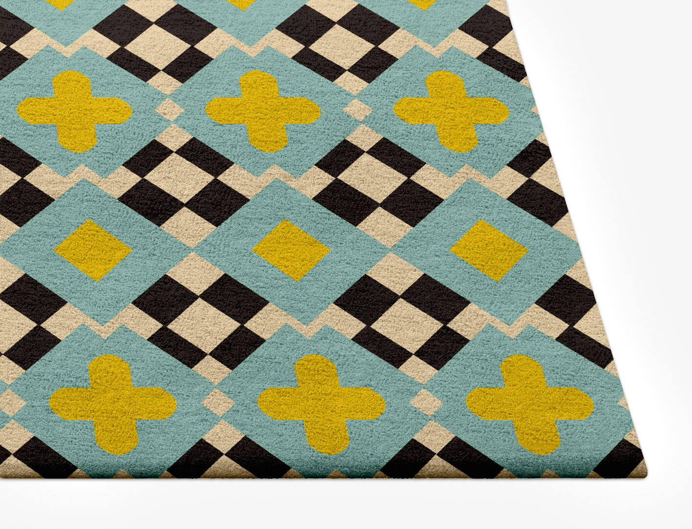 Plus Geometric Rectangle Hand Tufted Pure Wool Custom Rug by Rug Artisan