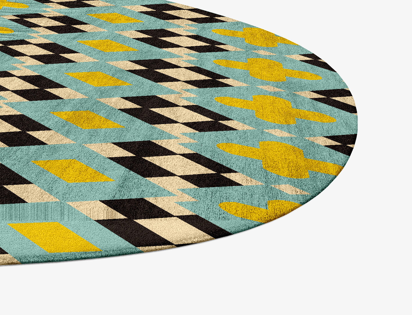 Plus Geometric Splash Hand Tufted Bamboo Silk Custom Rug by Rug Artisan