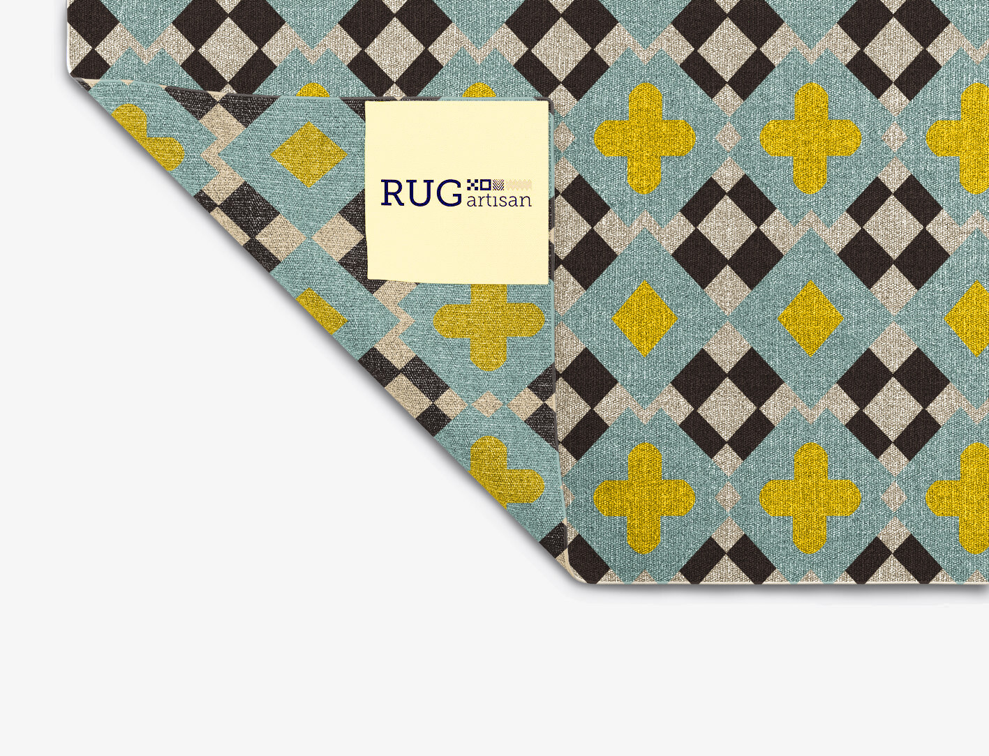 Plus Geometric Rectangle Outdoor Recycled Yarn Custom Rug by Rug Artisan