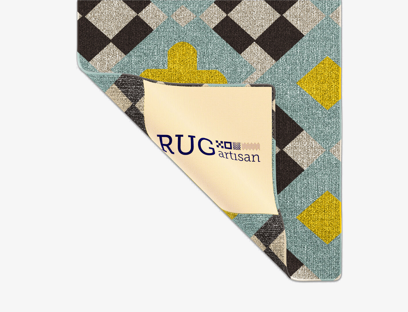 Plus Geometric Runner Outdoor Recycled Yarn Custom Rug by Rug Artisan