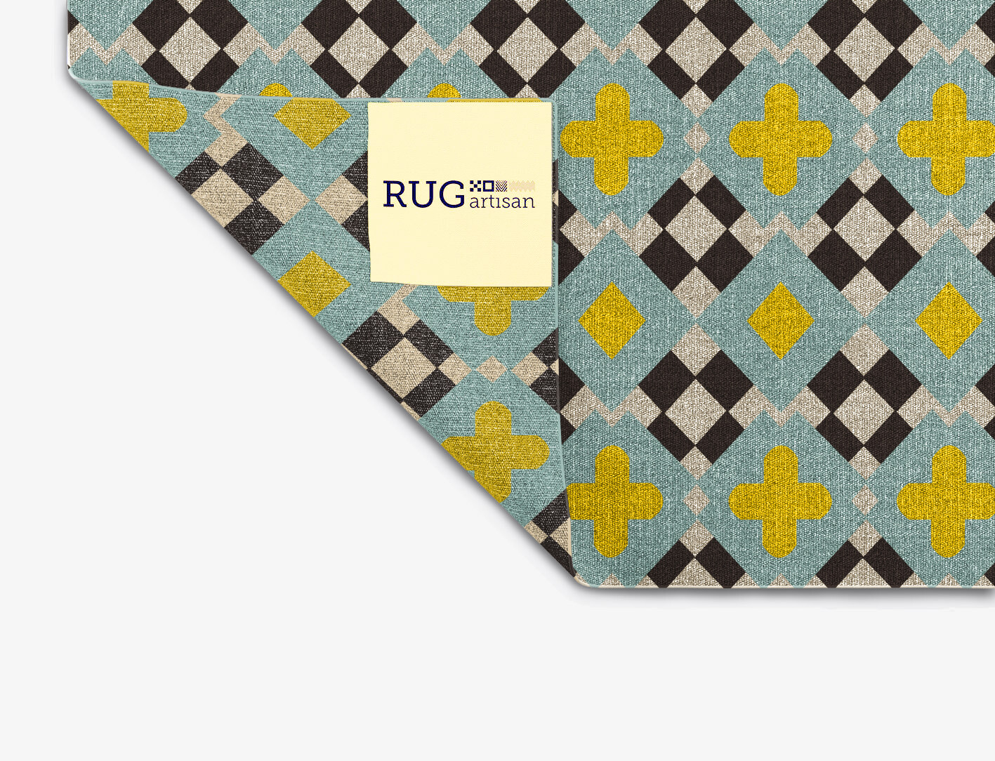 Plus Geometric Square Outdoor Recycled Yarn Custom Rug by Rug Artisan