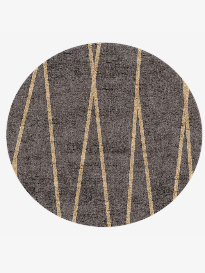 Ply Minimalist Round Hand Knotted Bamboo Silk Custom Rug by Rug Artisan