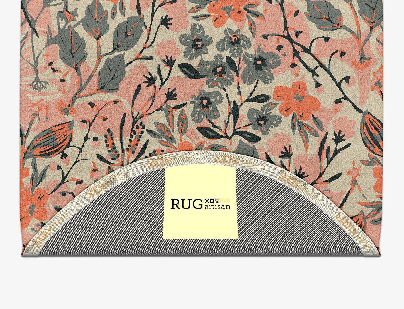 Poinsettia Floral Capsule Hand Tufted Pure Wool Custom Rug by Rug Artisan
