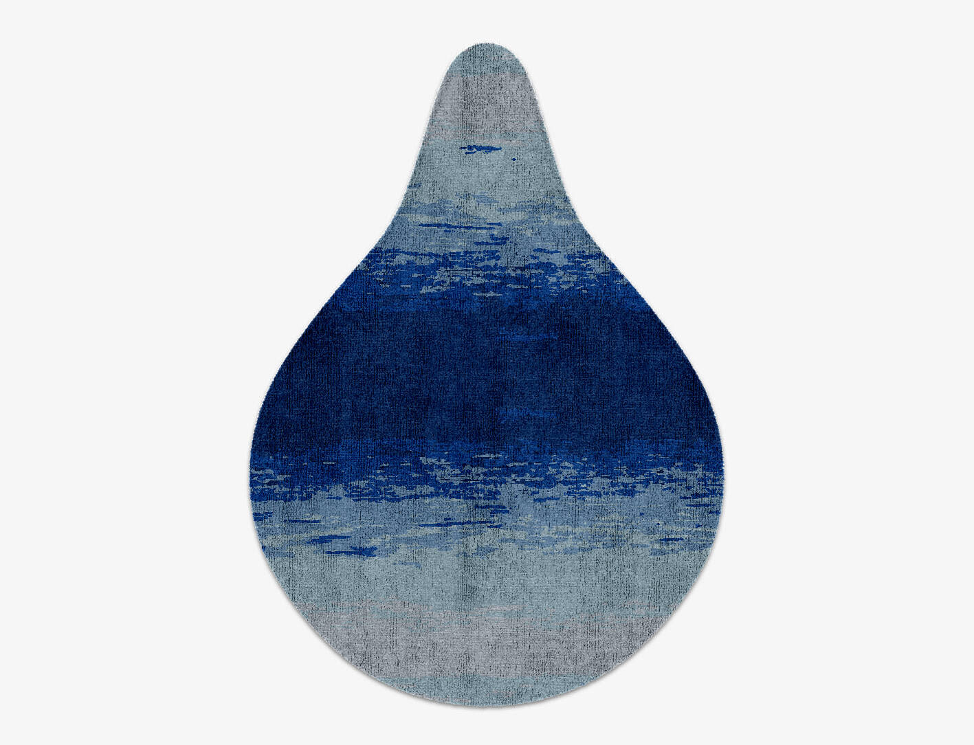 Polar Sky Gradation Drop Hand Knotted Bamboo Silk Custom Rug by Rug Artisan