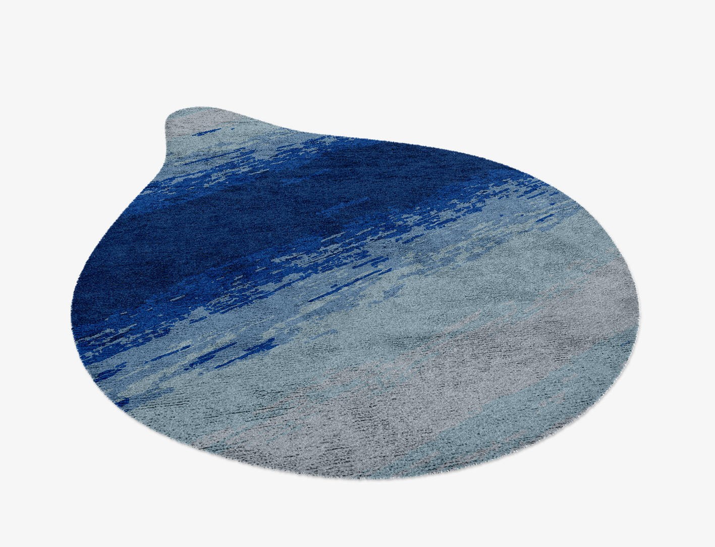 Polar Sky Gradation Drop Hand Knotted Bamboo Silk Custom Rug by Rug Artisan