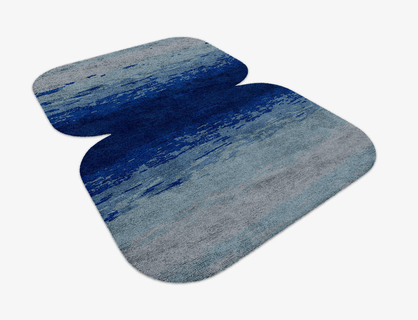 Polar Sky Gradation Eight Hand Knotted Bamboo Silk Custom Rug by Rug Artisan