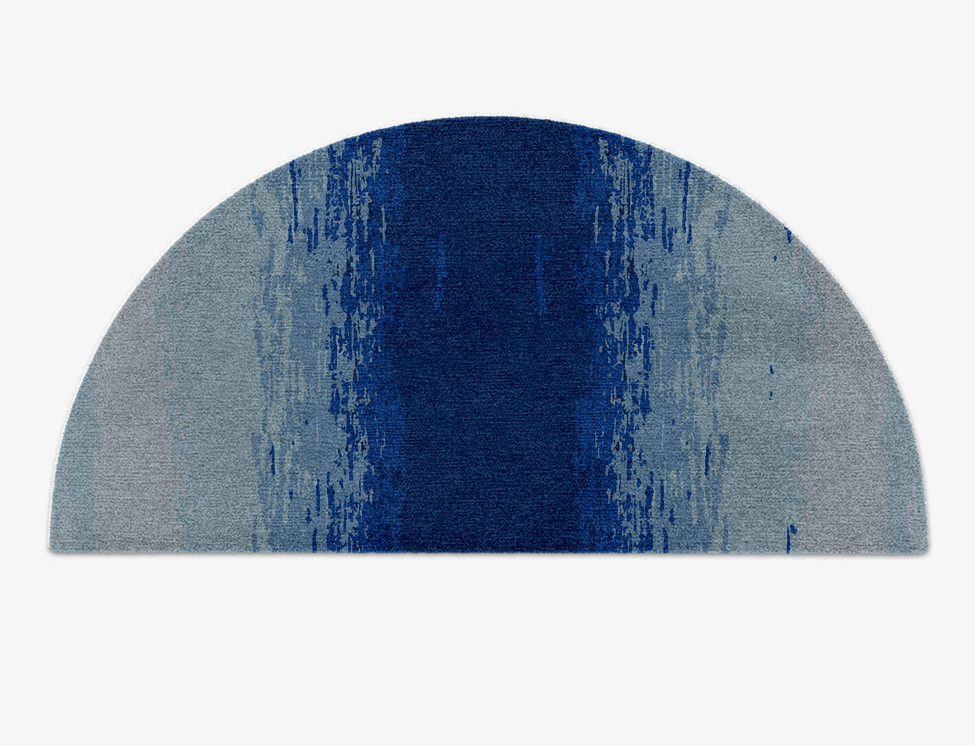 Polar Sky Gradation Halfmoon Hand Knotted Tibetan Wool Custom Rug by Rug Artisan