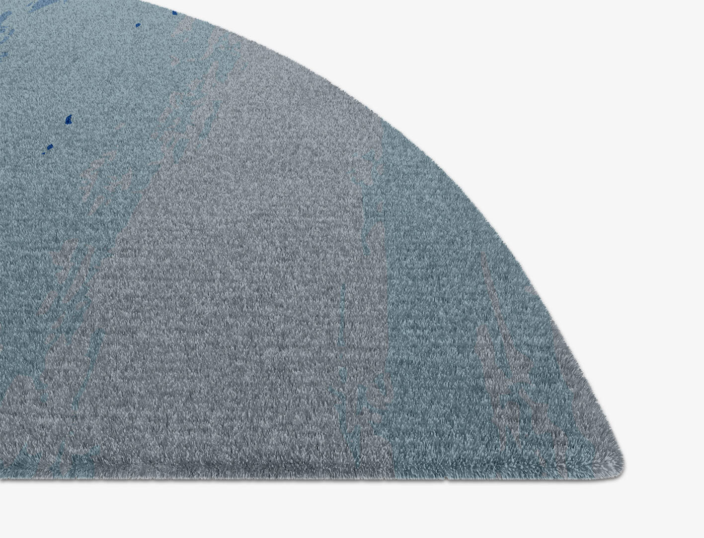 Polar Sky Gradation Halfmoon Hand Knotted Tibetan Wool Custom Rug by Rug Artisan