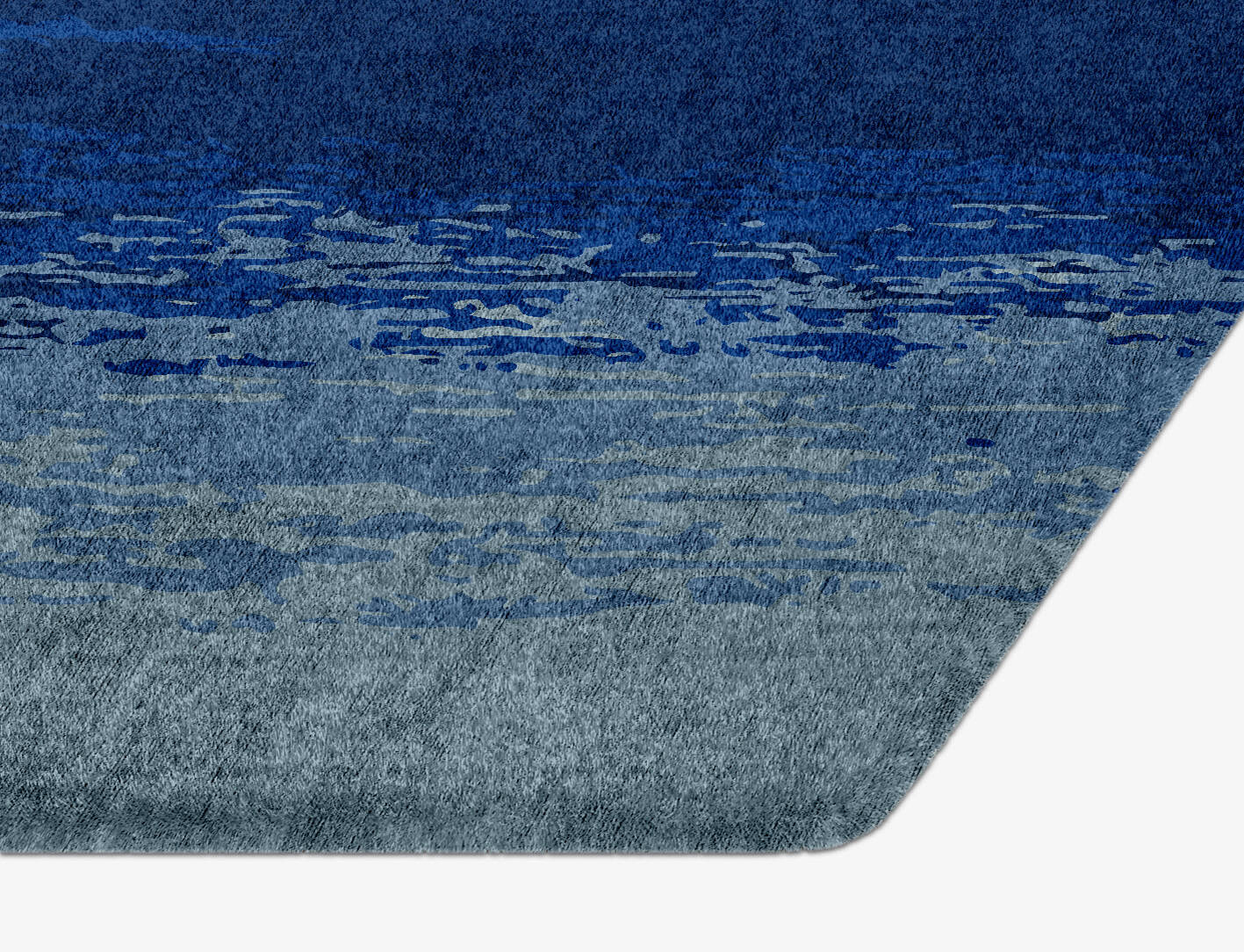 Polar Sky Gradation Hexagon Hand Knotted Bamboo Silk Custom Rug by Rug Artisan