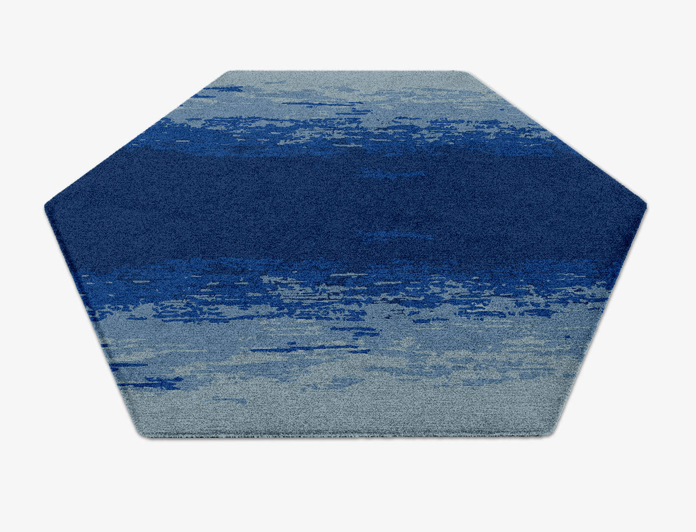 Polar Sky Gradation Hexagon Hand Knotted Tibetan Wool Custom Rug by Rug Artisan