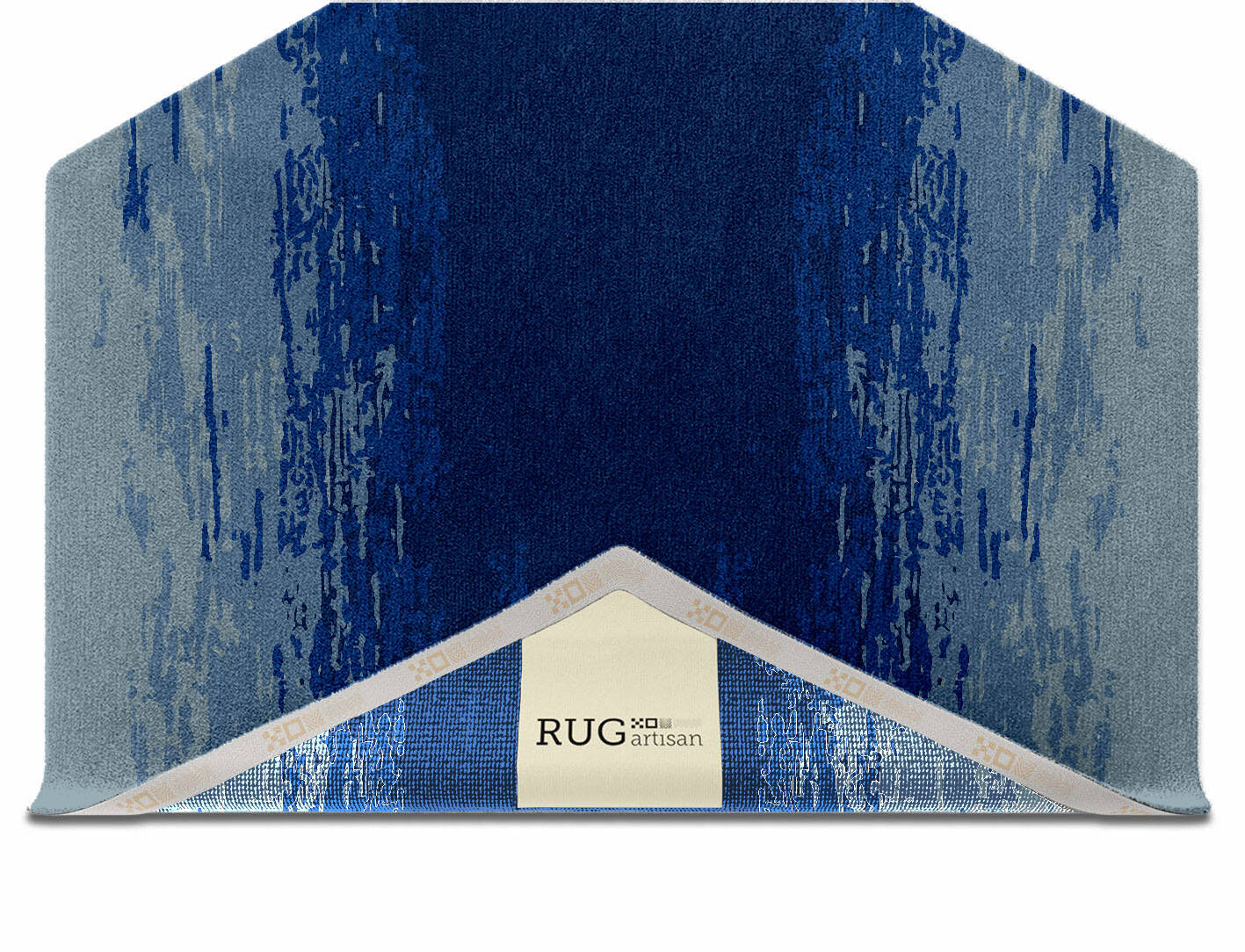 Polar Sky Gradation Hexagon Hand Knotted Tibetan Wool Custom Rug by Rug Artisan