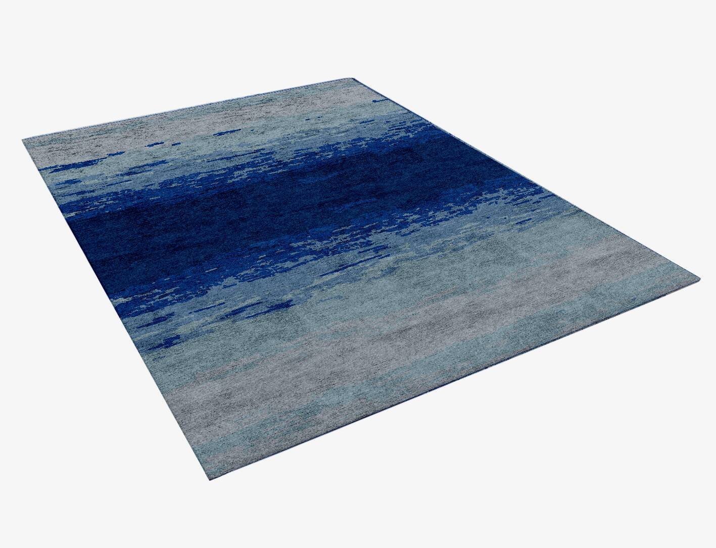 Polar Sky Gradation Rectangle Hand Knotted Bamboo Silk Custom Rug by Rug Artisan