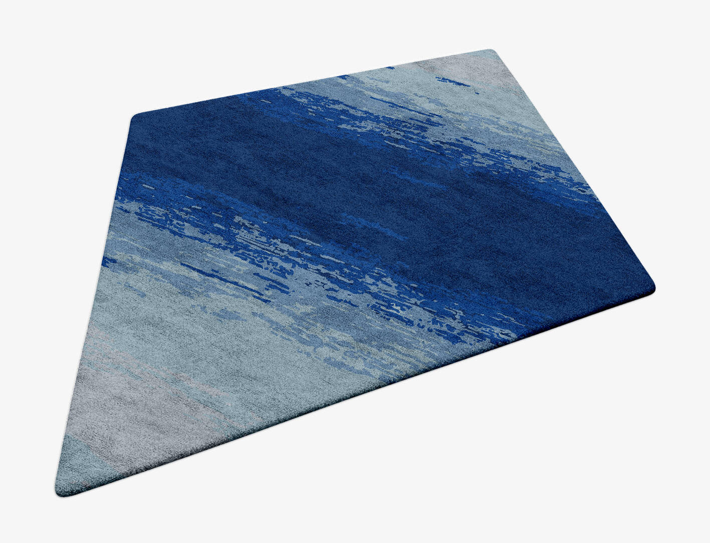 Polar Sky Gradation Diamond Hand Tufted Bamboo Silk Custom Rug by Rug Artisan