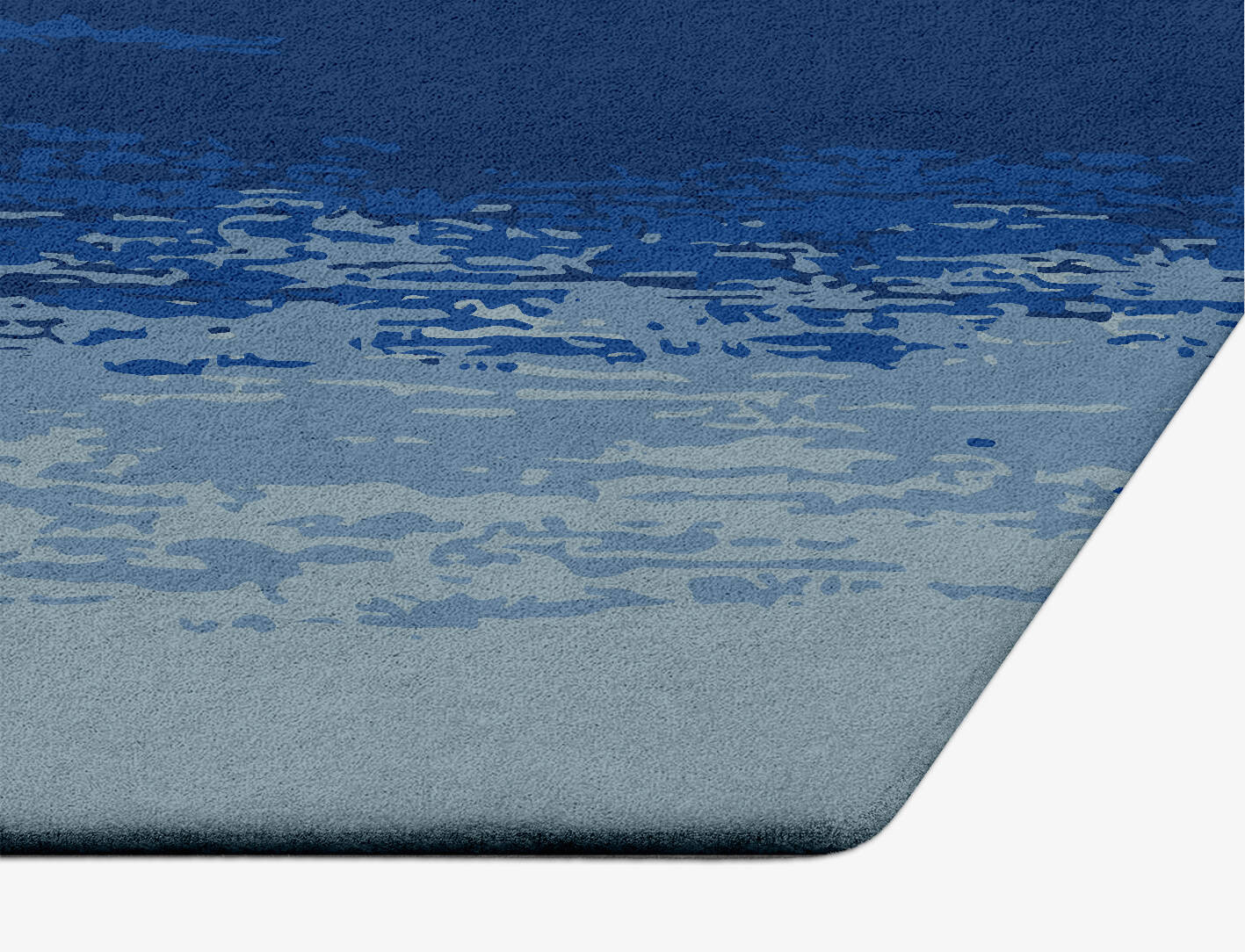 Polar Sky Gradation Hexagon Hand Tufted Pure Wool Custom Rug by Rug Artisan
