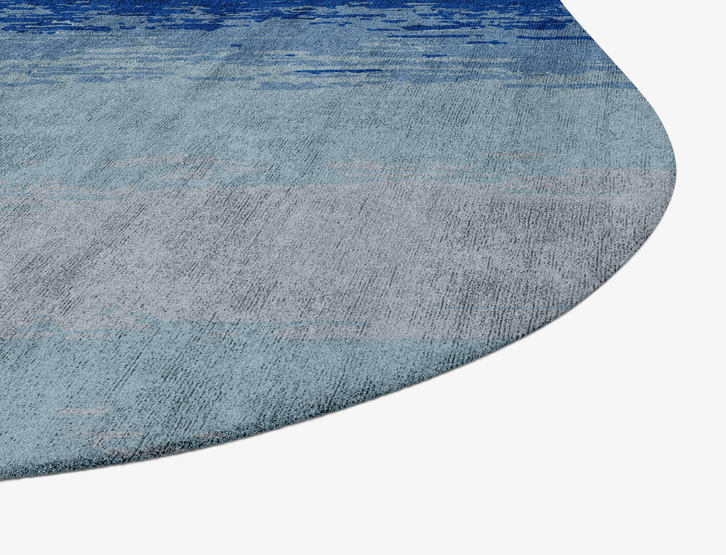 Polar Sky Gradation Oblong Hand Tufted Bamboo Silk Custom Rug by Rug Artisan