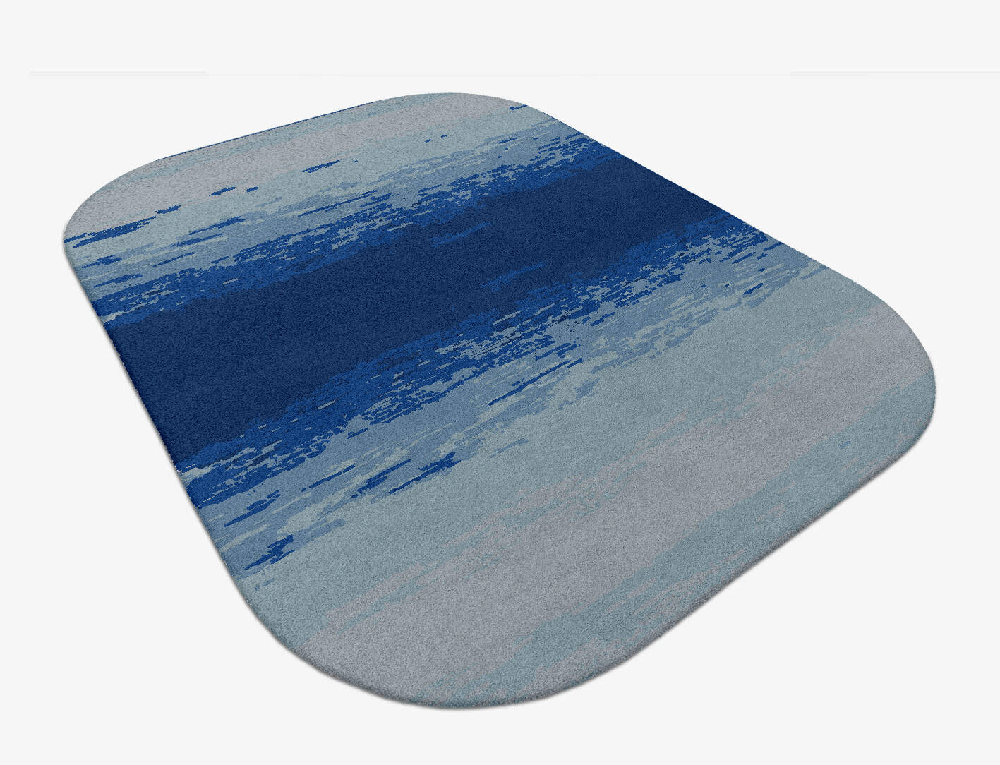 Polar Sky Gradation Oblong Hand Tufted Pure Wool Custom Rug by Rug Artisan