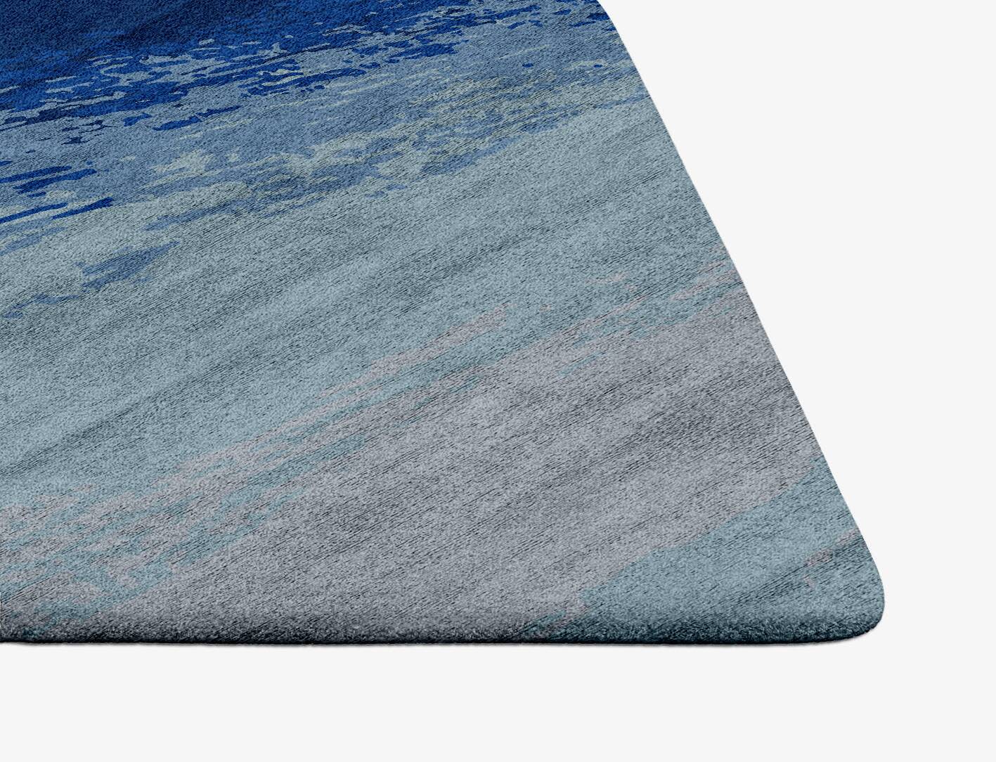 Polar Sky Gradation Ogee Hand Tufted Bamboo Silk Custom Rug by Rug Artisan