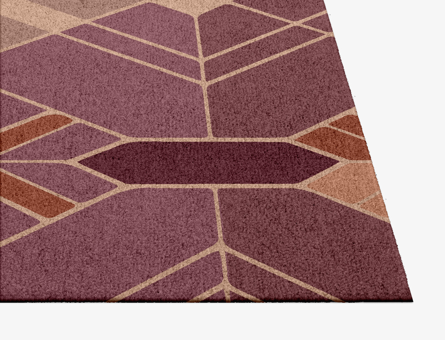Polygons Geometric Square Hand Knotted Tibetan Wool Custom Rug by Rug Artisan