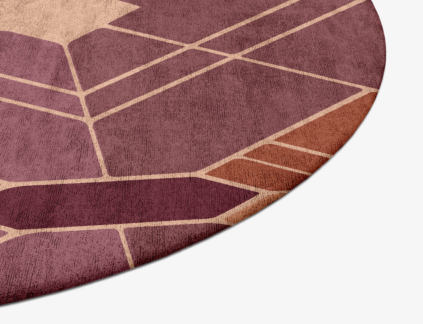 Polygons Geometric Oval Hand Tufted Bamboo Silk Custom Rug by Rug Artisan