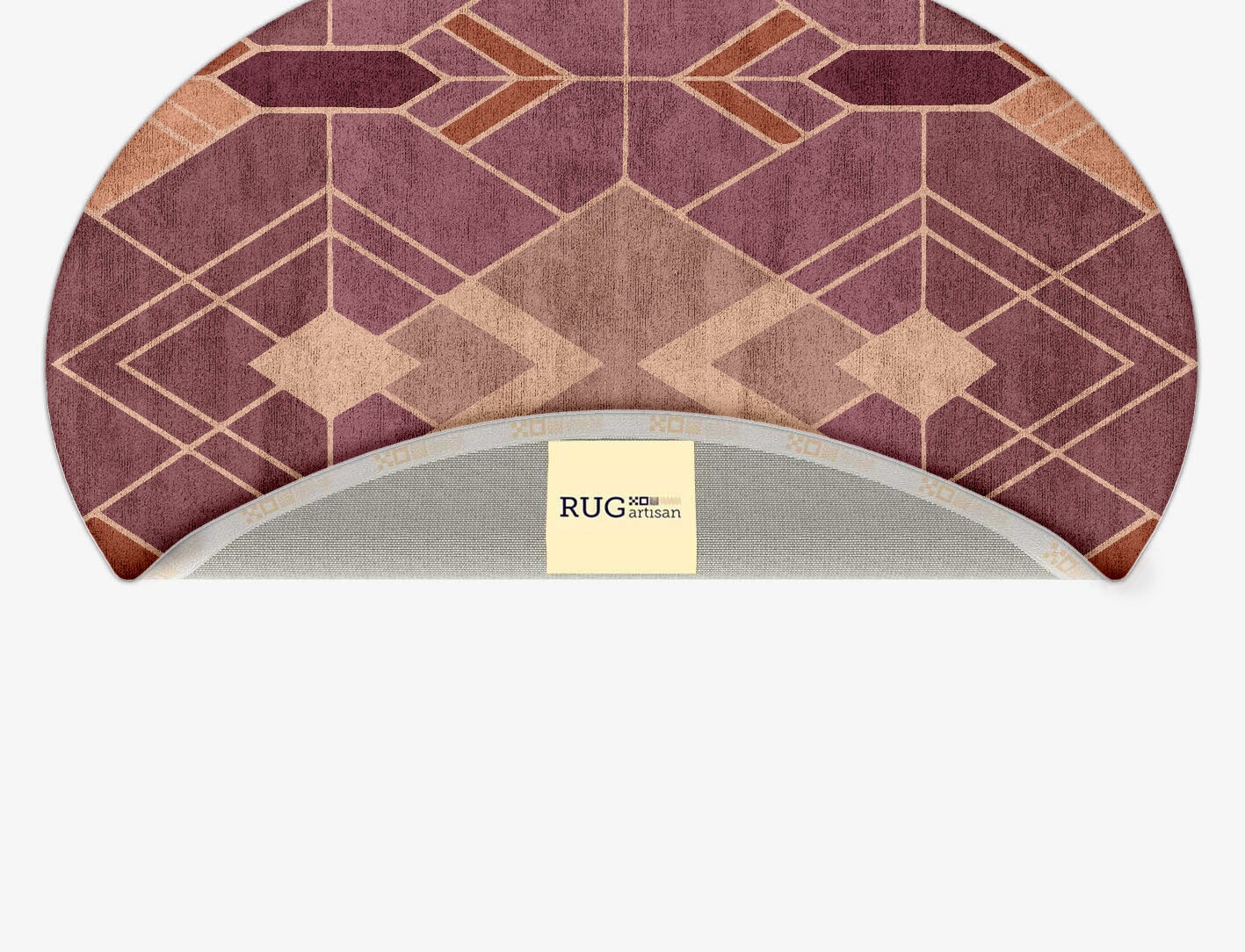Polygons Geometric Oval Hand Tufted Bamboo Silk Custom Rug by Rug Artisan