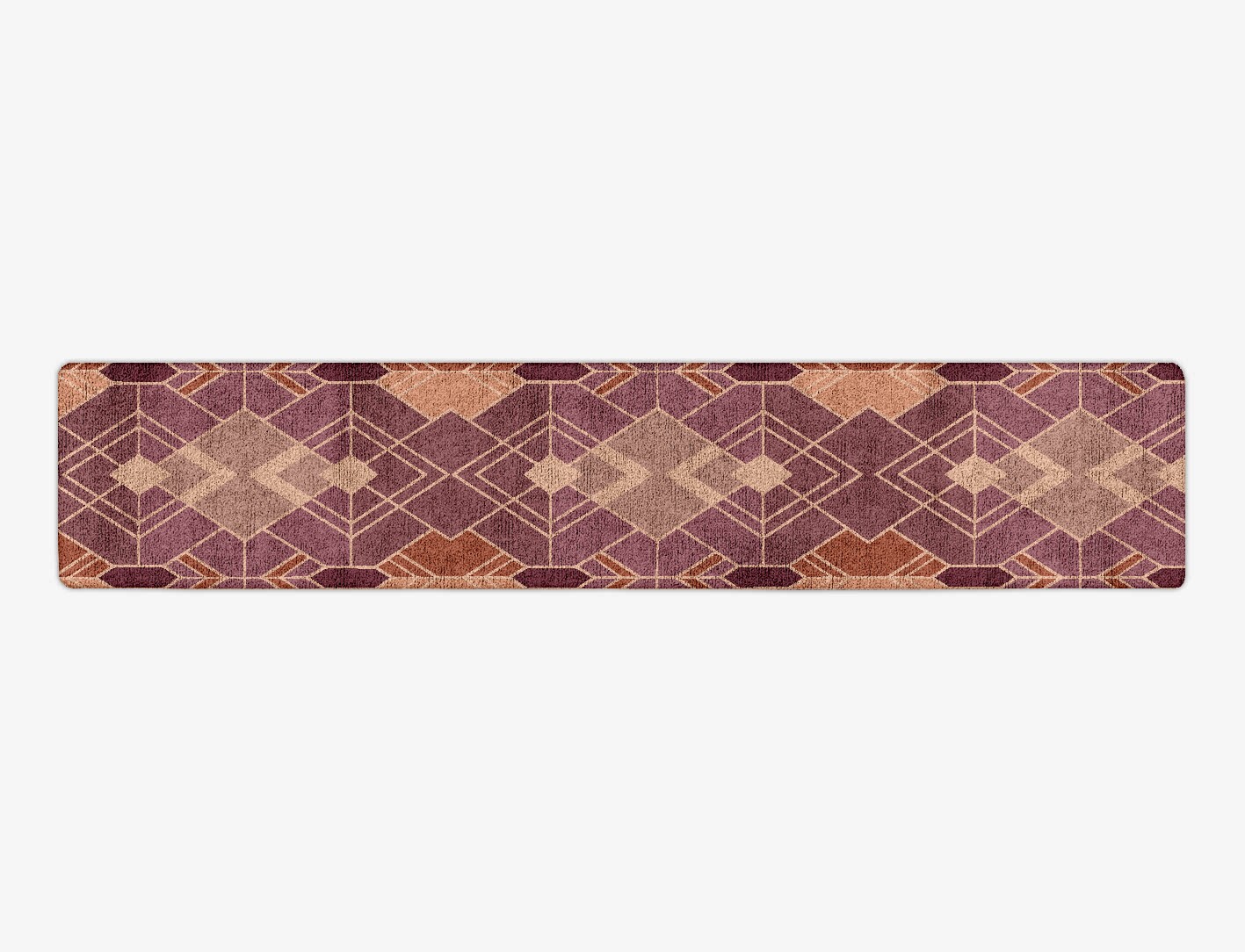 Polygons Geometric Runner Hand Tufted Bamboo Silk Custom Rug by Rug Artisan