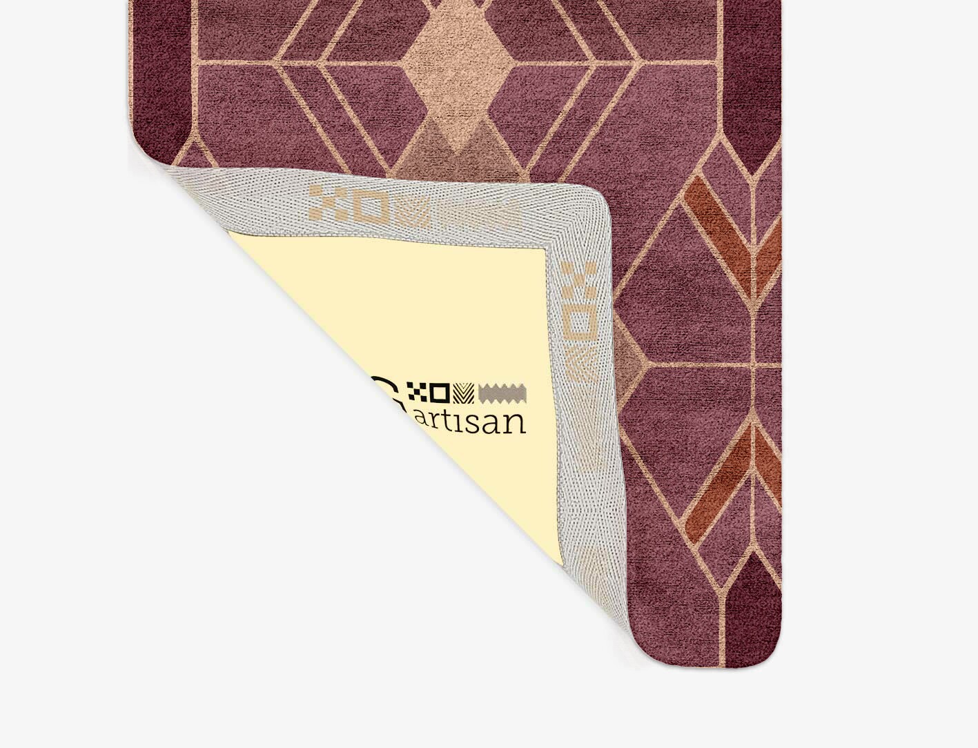 Polygons Geometric Runner Hand Tufted Bamboo Silk Custom Rug by Rug Artisan