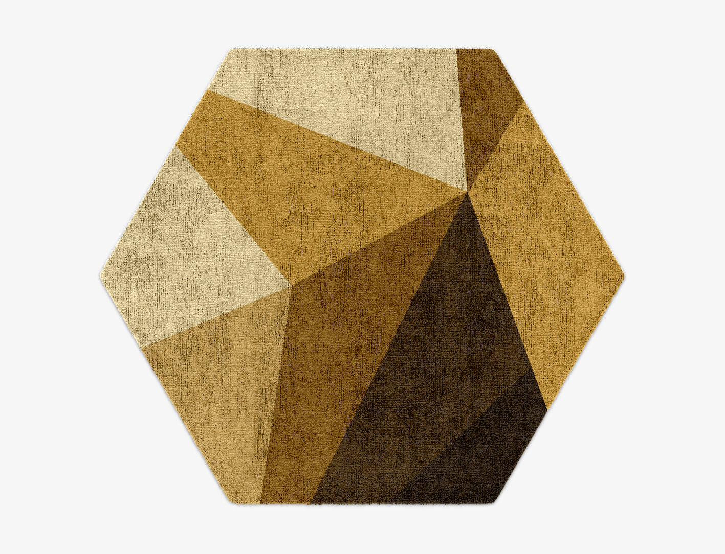 Polyhedron Modern Geometrics Hexagon Hand Knotted Bamboo Silk Custom Rug by Rug Artisan