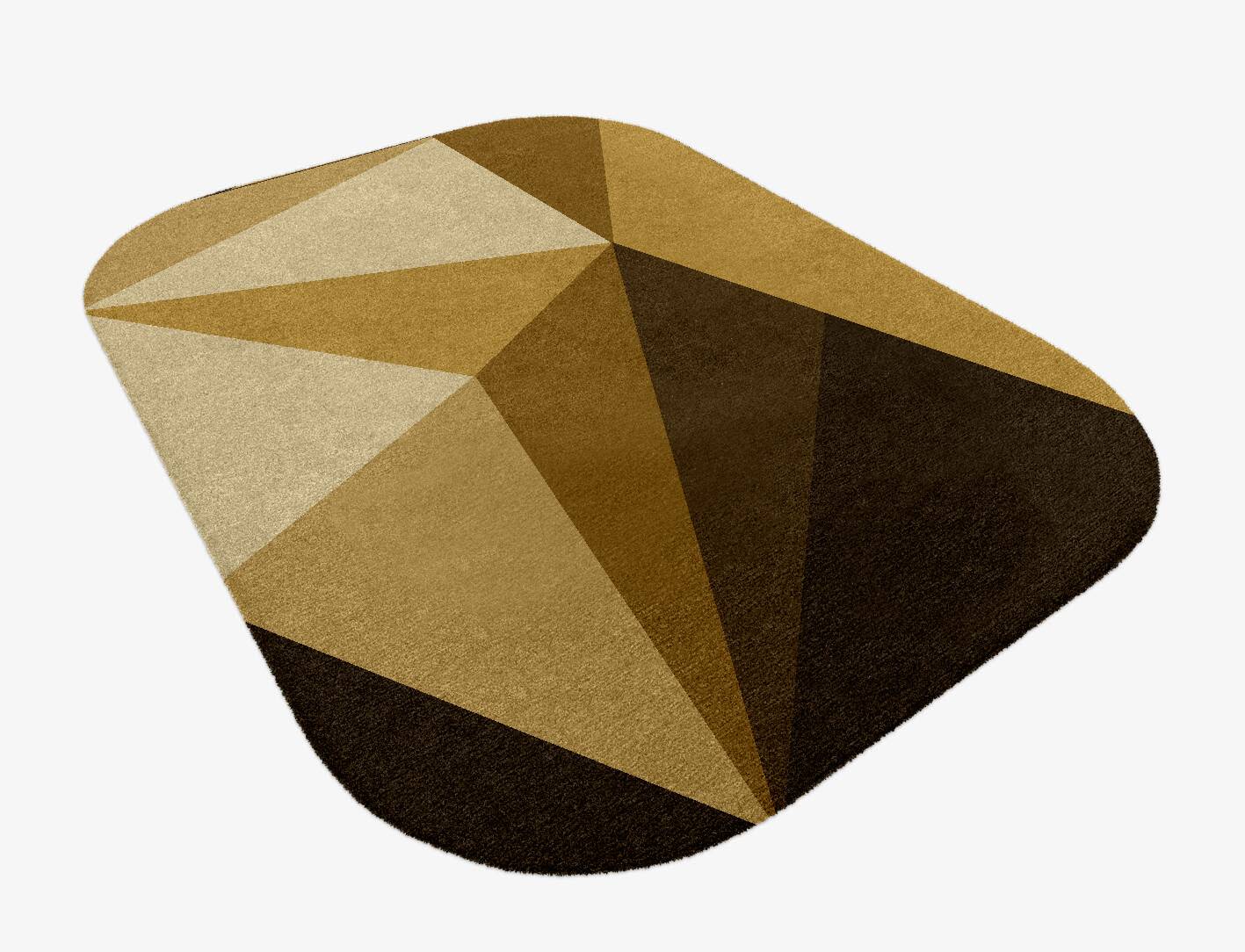 Polyhedron Modern Geometrics Oblong Hand Knotted Tibetan Wool Custom Rug by Rug Artisan