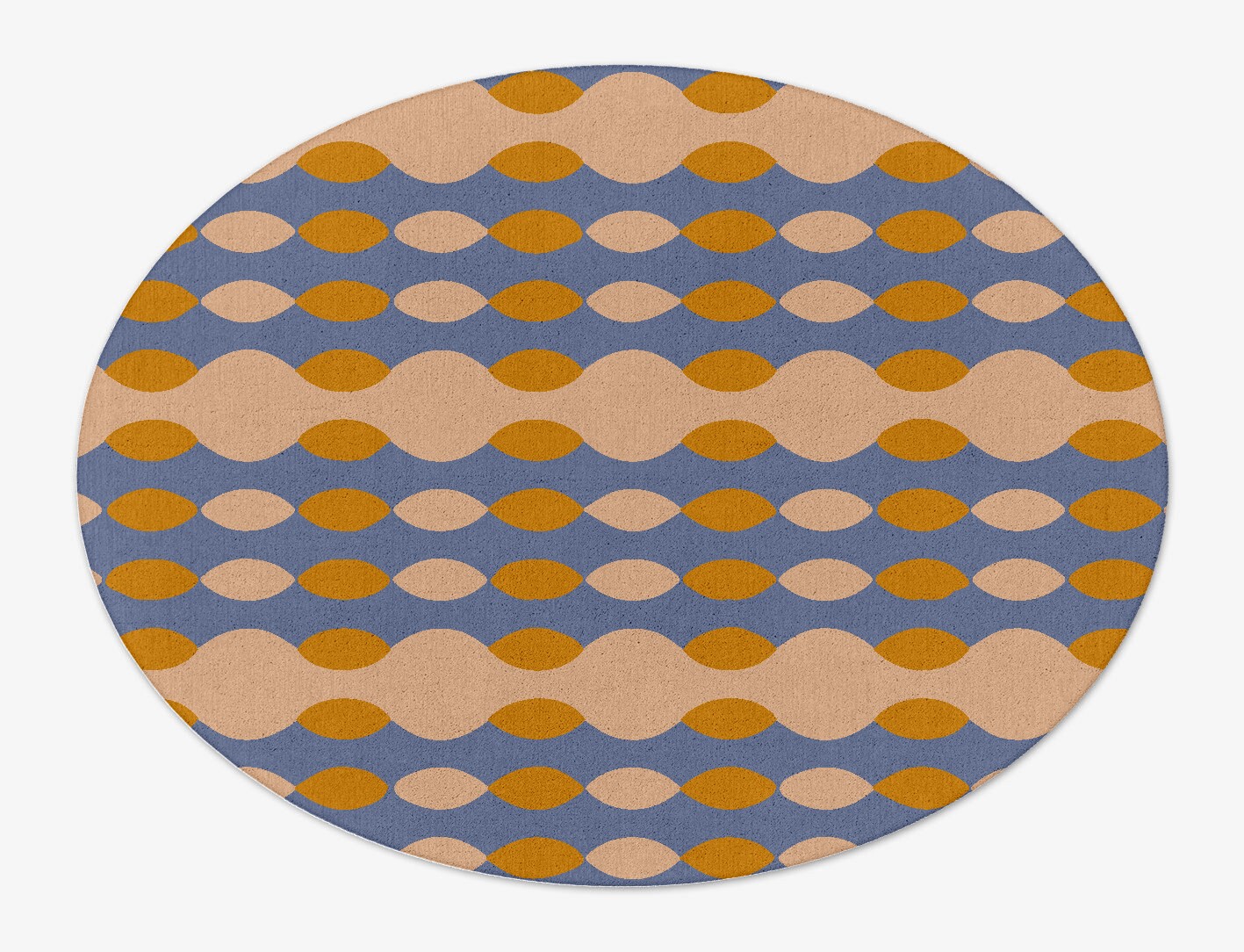 Polymer Geometric Oval Hand Tufted Pure Wool Custom Rug by Rug Artisan