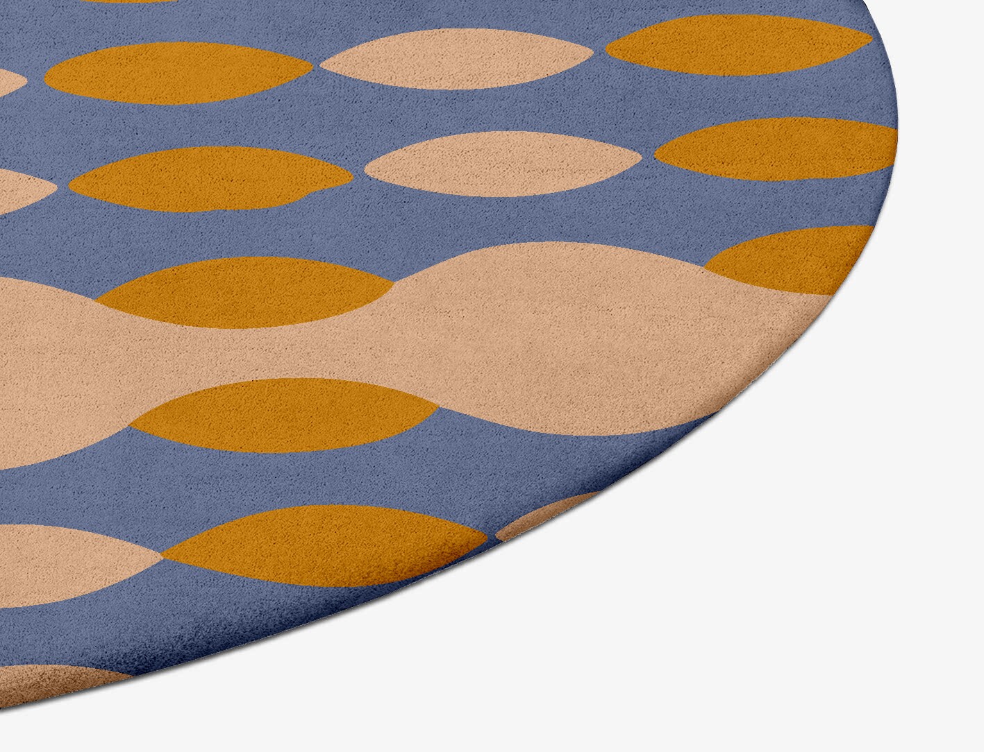 Polymer Geometric Oval Hand Tufted Pure Wool Custom Rug by Rug Artisan