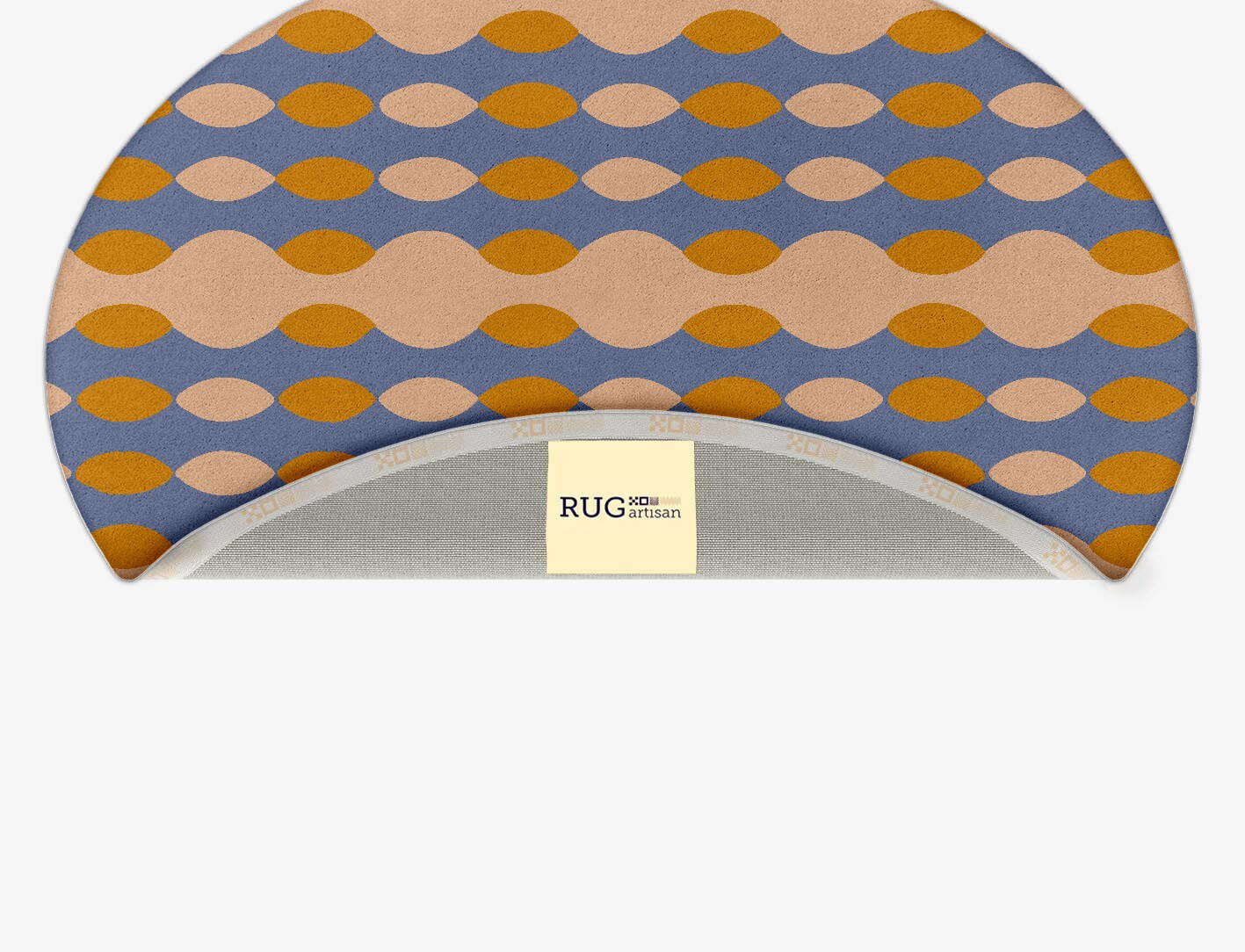 Polymer Geometric Oval Hand Tufted Pure Wool Custom Rug by Rug Artisan