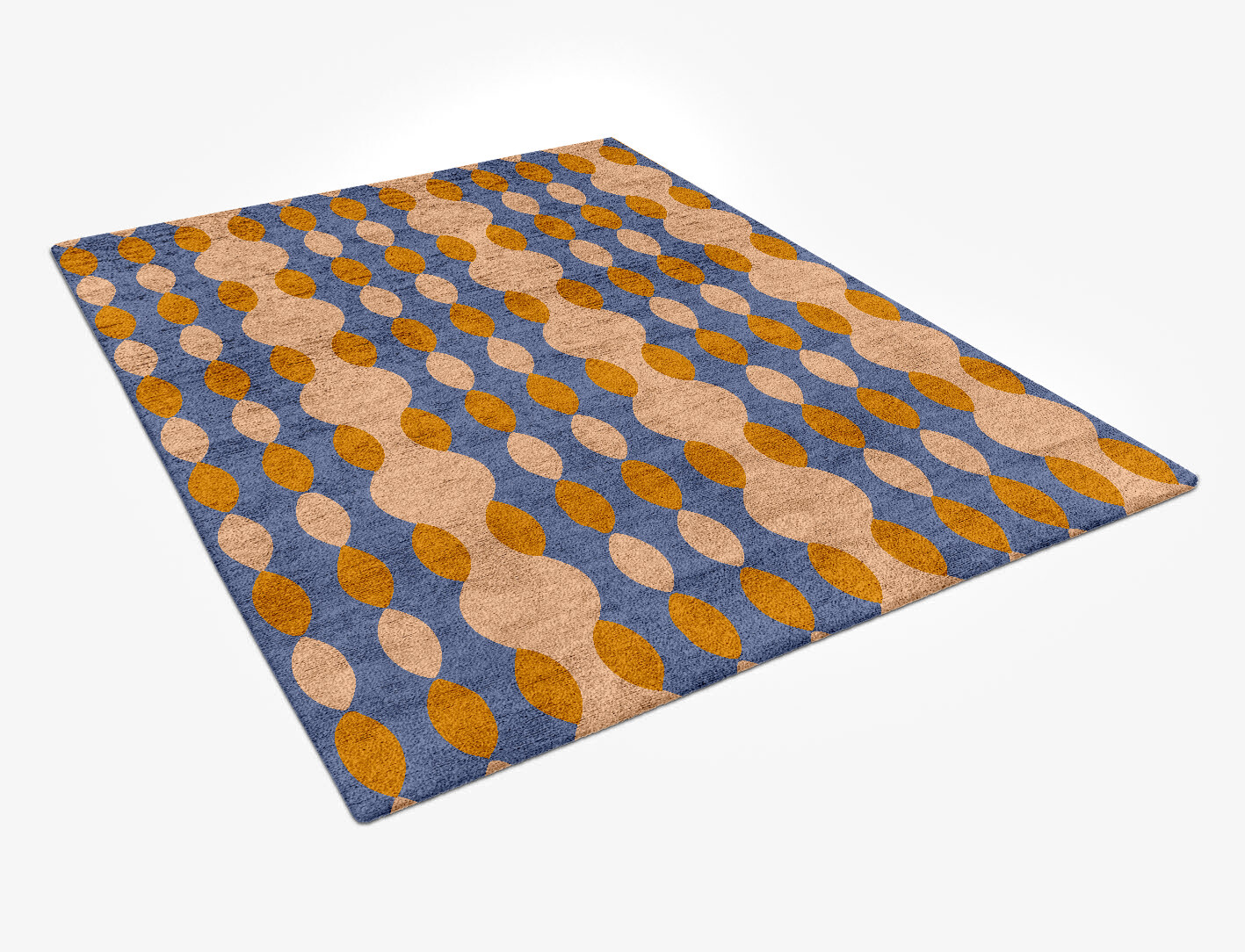 Polymer Geometric Rectangle Hand Tufted Bamboo Silk Custom Rug by Rug Artisan